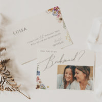 Colorida Wildflower | Placa de Bridesmaid de Foto 