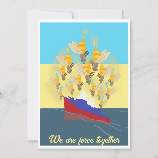 Convite colorido "amarelo azul" da Ucrânia (Frente)