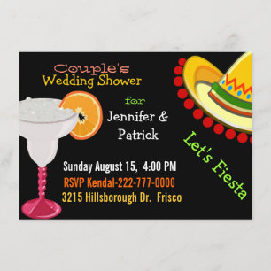 Convite Colorido Chá de casamento Fiesta mexicano