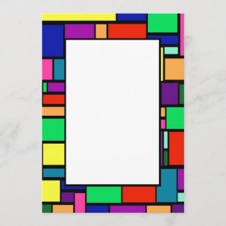 Convite colorido da beira 1 dos quadrados