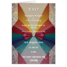 Convite Colorido de Casamento Arco-Íris