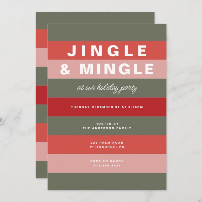 Convite Colorido de Feriado em Faixa (Frente/Verso)