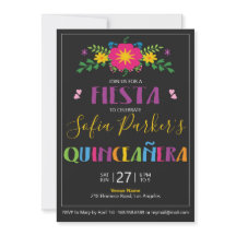 Convite Colorido Fiesta Quinceañera