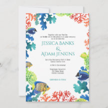 Convite Colorido Para Casamento De Aquário