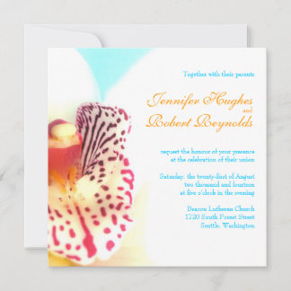 Convite Colorido para Casamento Orquídeo