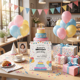 Convite Colorido para Festa de Aniversário
