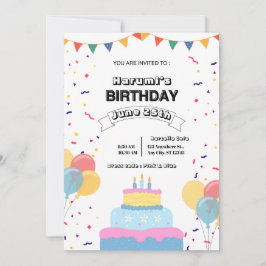 Convite Colorido para Festa de Aniversário