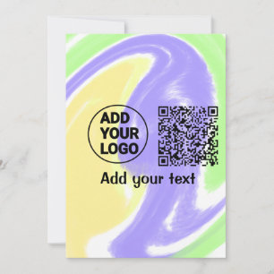 Convite Colorido simples adicione sua imagem de texto com