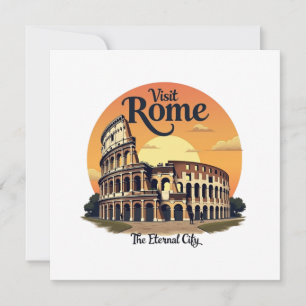 Convite Colosseum Roma Viagens vintage