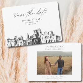 Convite Columbus Wedding Modern Salvar Data