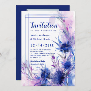 Convite Com a foto Cornflower Reverie