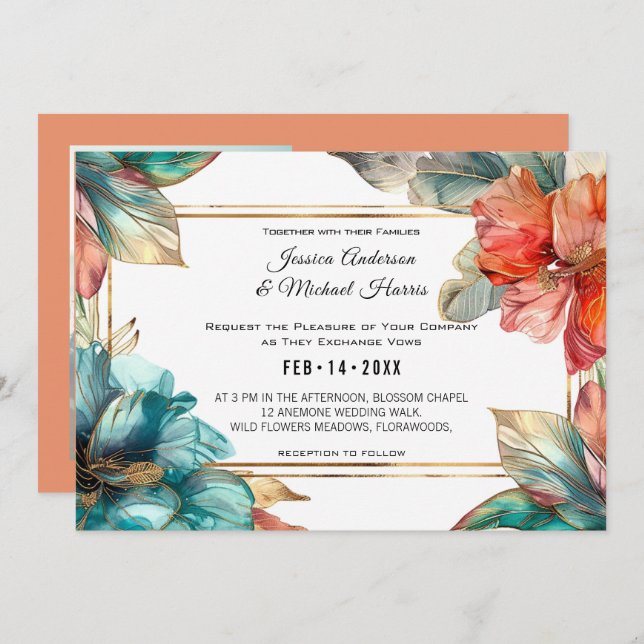 Convite Com a foto de Hibiscus Serenade Paradise (Frente/Verso)