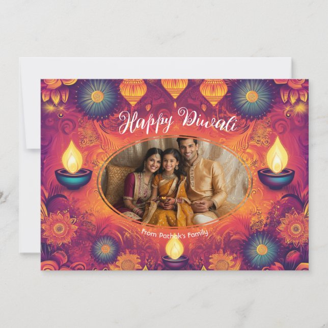 Convite Com a fotografia e o texto personalizado Lotus Lig (Frente)