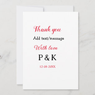 Convite Com amor adicione o nome do casal letra obrigado a