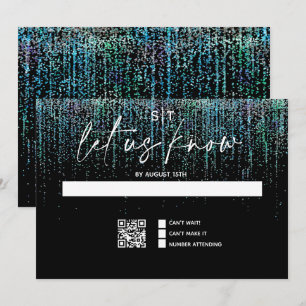 Convite com Código QR Moderno de RSVP Edgy Brilho 
