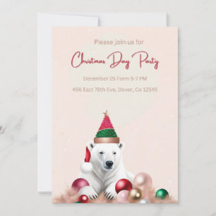Convite com Design de Urso Polar Convite