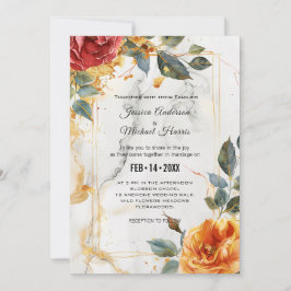 Convite Com detalhes de casamento Marble Dreams: Rosa Lara