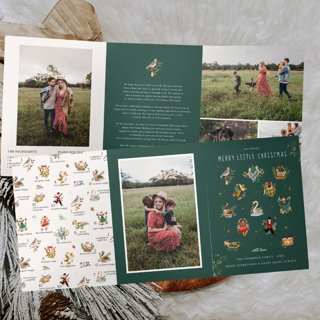 Convite Com Dobra Tripla 12 dias de Natal | Férias 5 (Criador carregado)