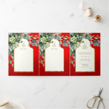 6pg NIKAH WALIMAH Red Dourado Greenery Casamento