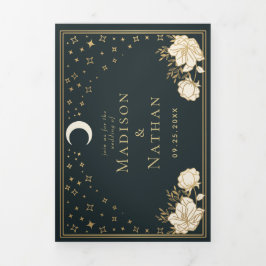 Convite Com Dobra Tripla Arch Arch Nouveau Wedding Elegante