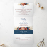 Casamento Boho Elegante Terracota e Azul Marinho