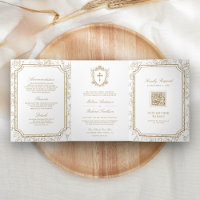 Casamento com Código QR Católico Vitoriano Branco 