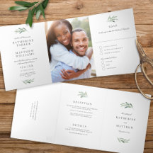 Casamento De Foto De Cor De Água Mínima Elegante