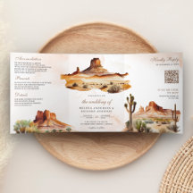Casamento do Código QR do Desert Mountain Cactus