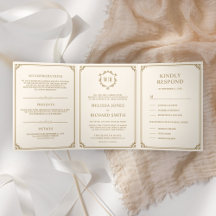 Casamento Elegante Clássico Creme e Dourado com Mo
