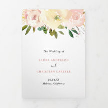 Casamento Floral Cor-de-Rosa Elegante