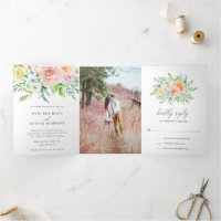 Casamento Floral Elegante Moderno Peach