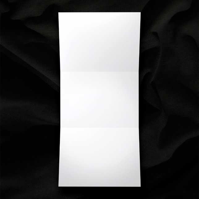 Convite Com Dobra Tripla Casamento Horizontal Horizontal de 5" x 7" com Vaz (Plain white tri-fold blank wedding invitation)