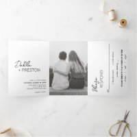 Casamento Moderno Foto Preto e Branco Minimalista