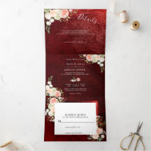 Casamento Românico Burgundy Blush Pink Floral
