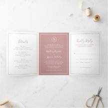 Casamento Tradicional em Rosa Poeira Elegante