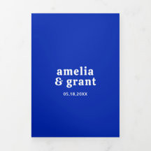 Código QR Azul Safira Fonte Retro Casamento Modern
