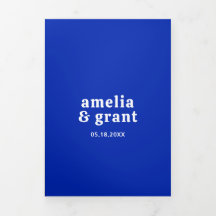 Código QR Azul Safira Fonte Retro Casamento Modern