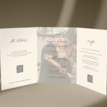 Código QR de detalhes de RSVP de foto de marfim pr