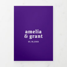 Código QR Roxo de Fonte Retro Foto Casamento Moder