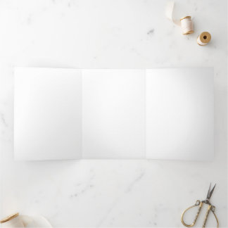 Convite Com Dobra Tripla Crie seu próprio -