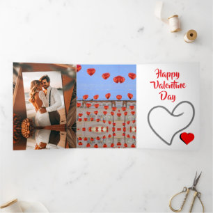 Convite Com Dobra Tripla Feliz Dia dos Namorados