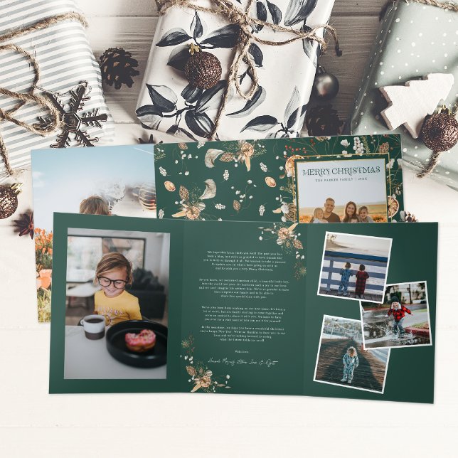 Convite Com Dobra Tripla Florais Botânicos dos Citros de Natal | 7 Foto (Criador carregado)