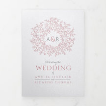 Folhas rosa poeirentas brancas casadas, todas em u