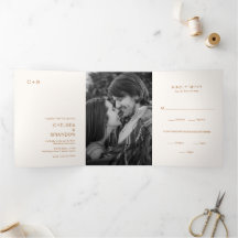 Fotos de Casamento Modernas com Monograma de Cobre