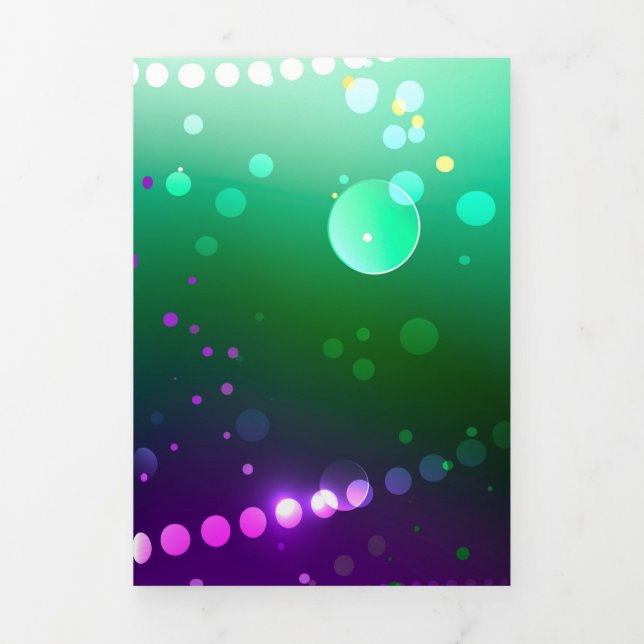 Convite Com Dobra Tripla Fundo Roxo Festivo do Carnaval (Cobrir)