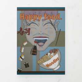 Convite Com Dobra Tripla Happy food
