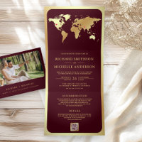Mapa Mundial Código QR de Fotografia de Casamento