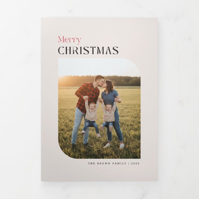 Convite Com Dobra Tripla Multi Photo Collage Trifold Letter Fold Invitation (Cobrir)