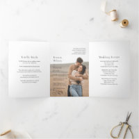 Na moda Black and White Photo Modern Weding