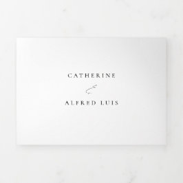 Convite Com Dobra Tripla Nuestra Boda - Casamento Bilíngue Espanhol - Tripl